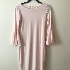 Charming Calvin Klein sheath dress, ruffle sleeve